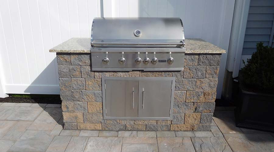 Custom designed outdoor grill.