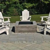 firepit with adirondack chairs