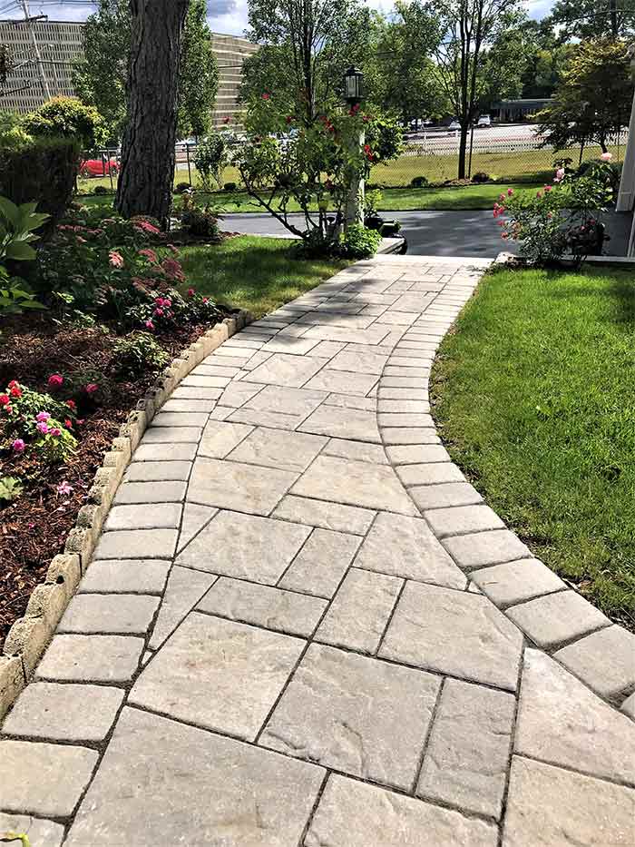 Beautiful custom paver walkway.