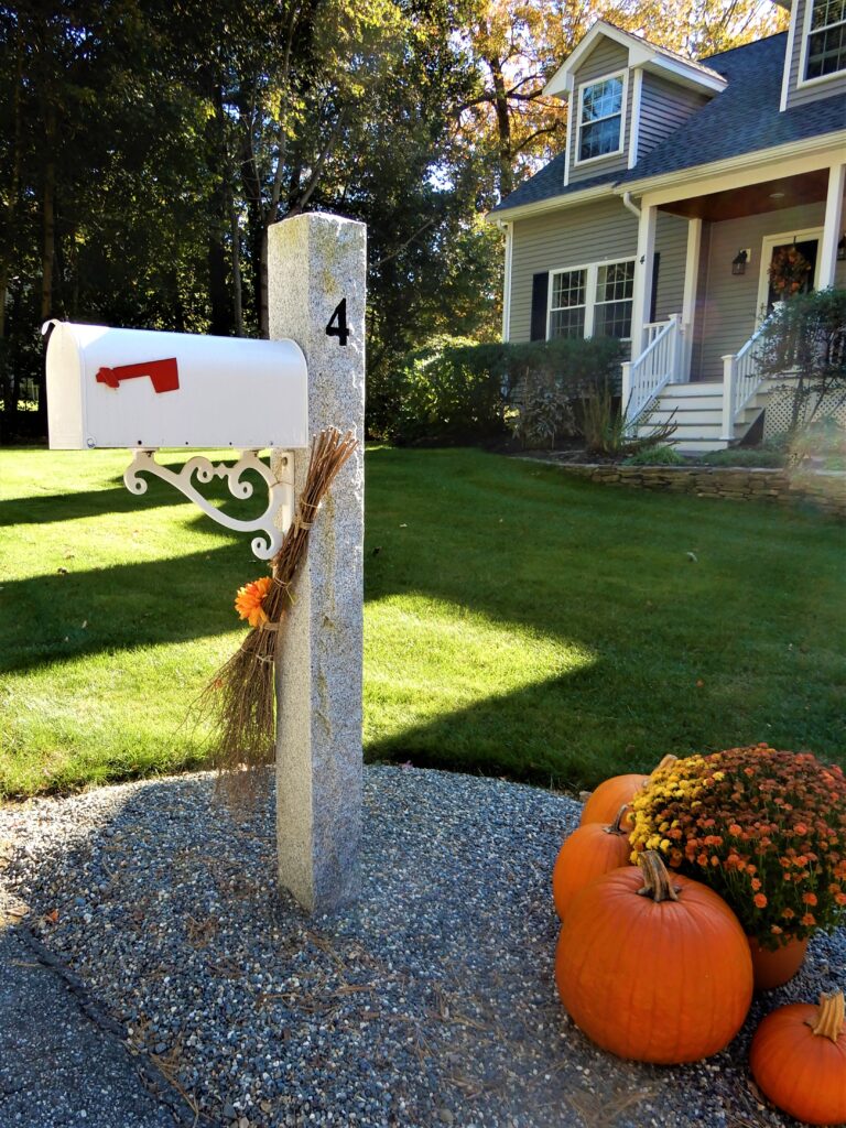 front granite mail post