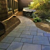 natural stone bluestone back walkway