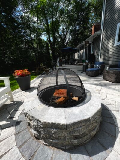 outdoor living upgrades paver fire pit and patio