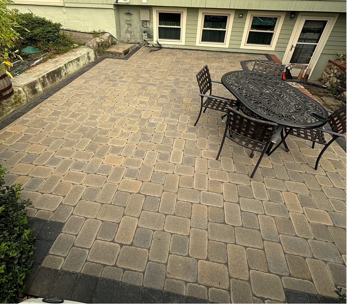 after picture of outdoor paver patio